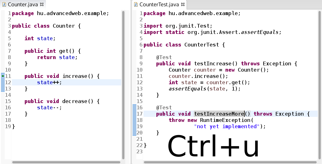 Creating a new test case