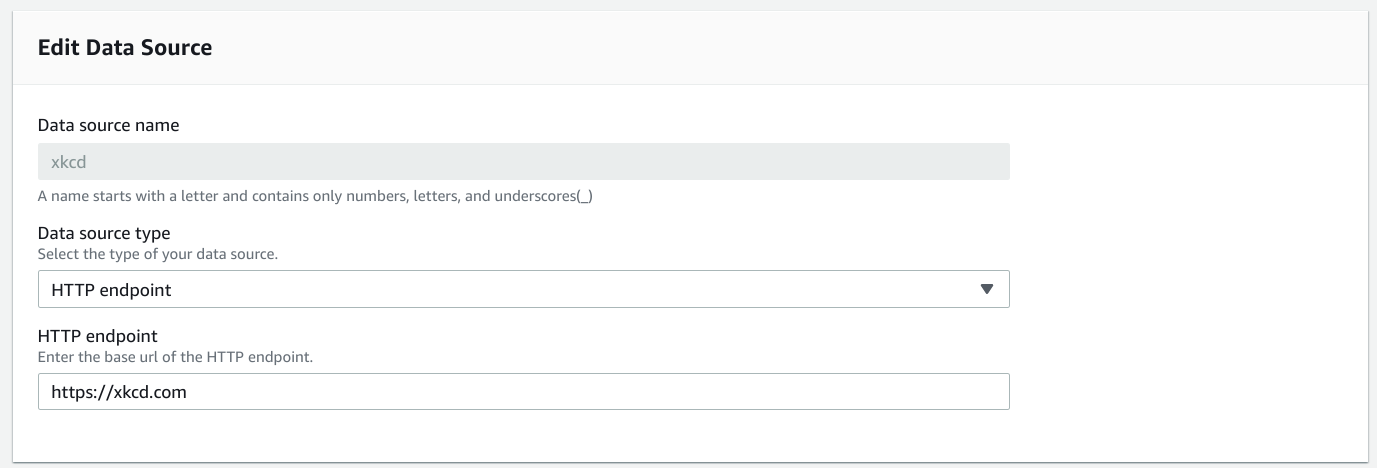 Data source configuration