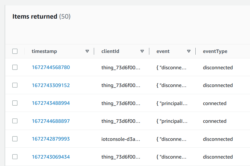 How to detect device connection and disconnection in aws iot core