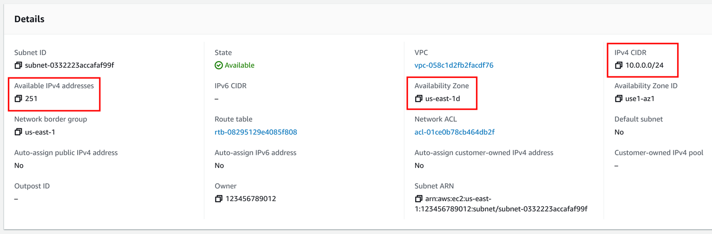 Subnet config